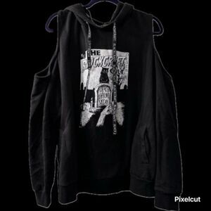Rare Blackcraft Cult Death Before Decaf Cold Shoulder Hoodie Women Plus Size 3X